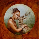 "Rachel with Schomburgkâ€™s Deer"